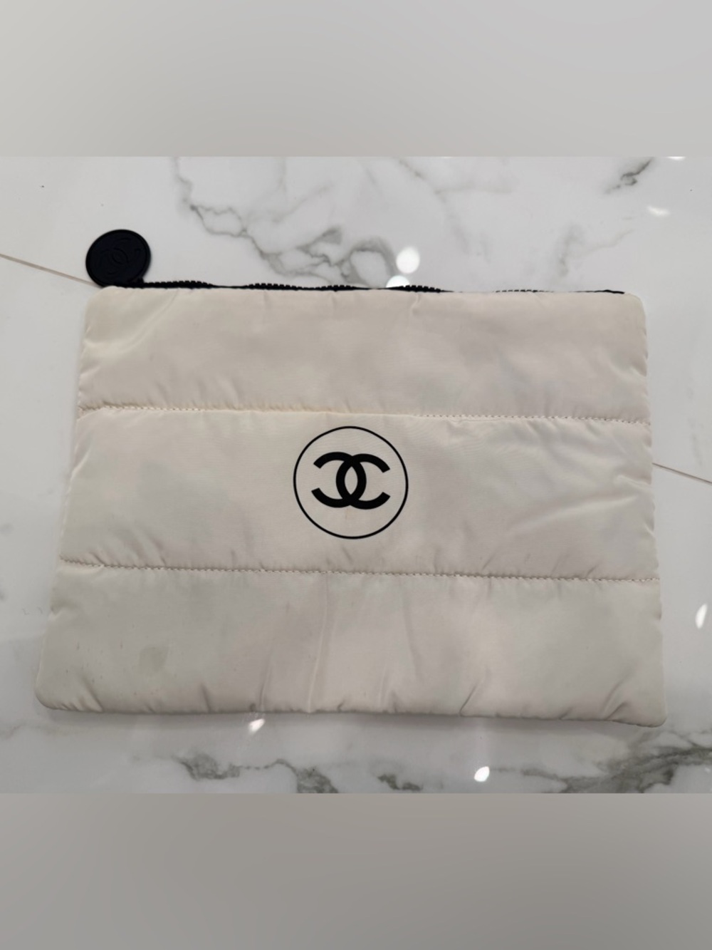 CHANEL Beaute Puffy Cloud Pouch Clutch / Beach Bag / Makeup Bag